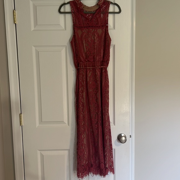 WAYF Red Lace Dress - Picture 2 of 4